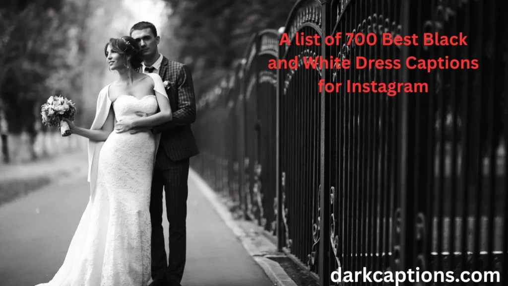Black and White Dress Captions for Instagram