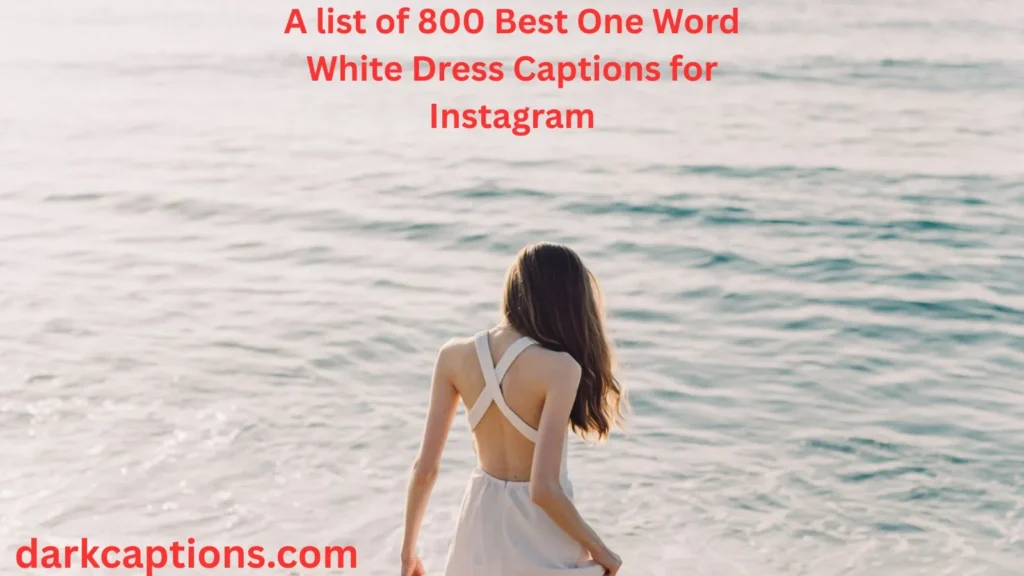 One Word White Dress Captions for Instagram