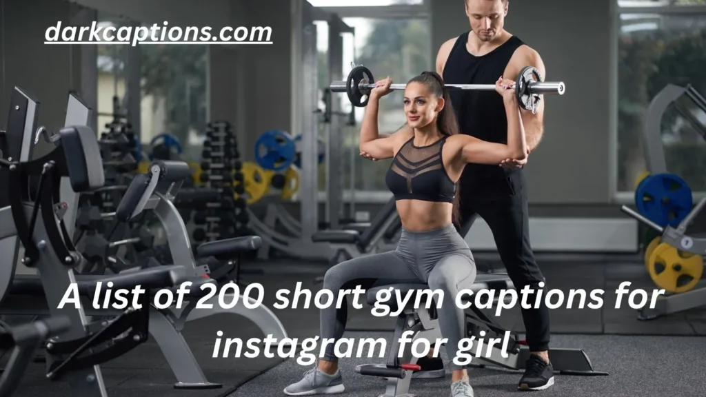 short gym captions for instagram for girl