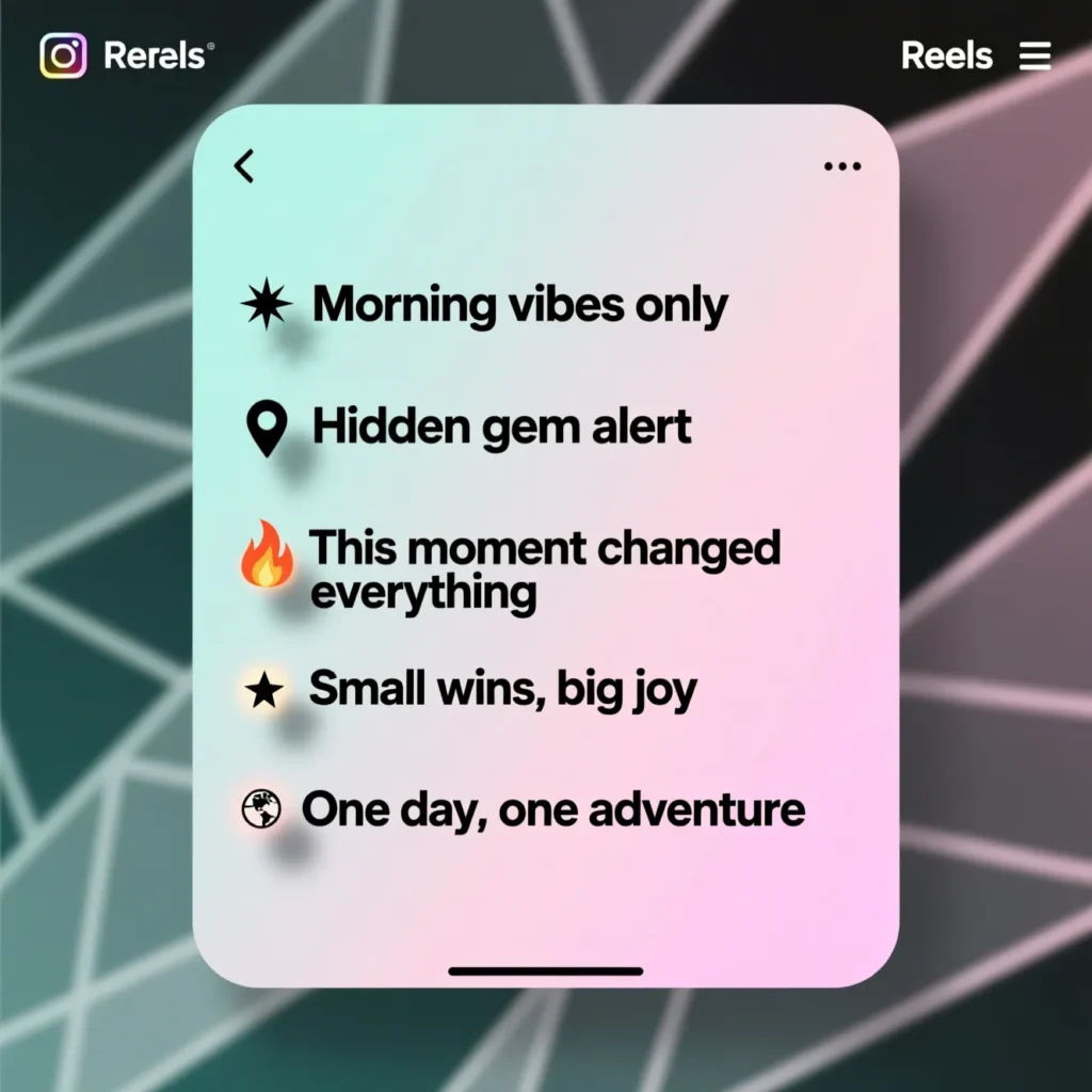 Bullet Captions for Instagram Reels