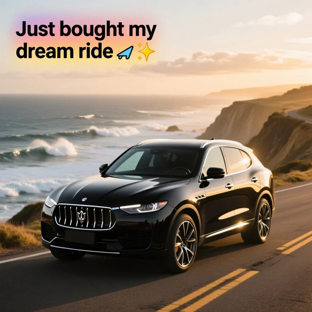 Buy New Car Captions for Instagram