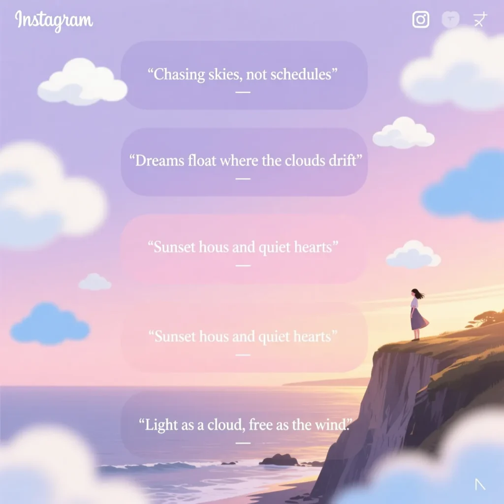 Cloud Captions for Instagram for Girl