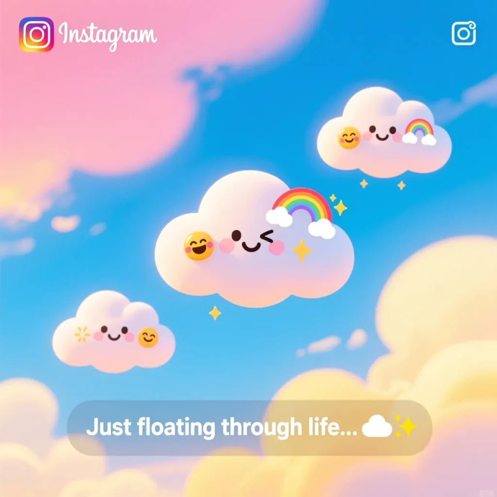 Cloud Captions for Instagram With Emoji