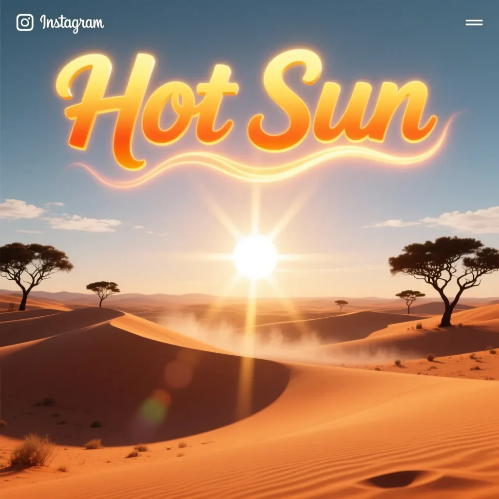 Hot Sun Captions for Instagram