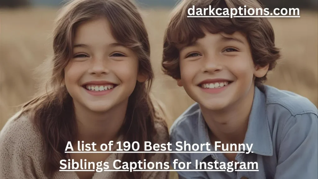 Short Funny Siblings Captions for Instagram
