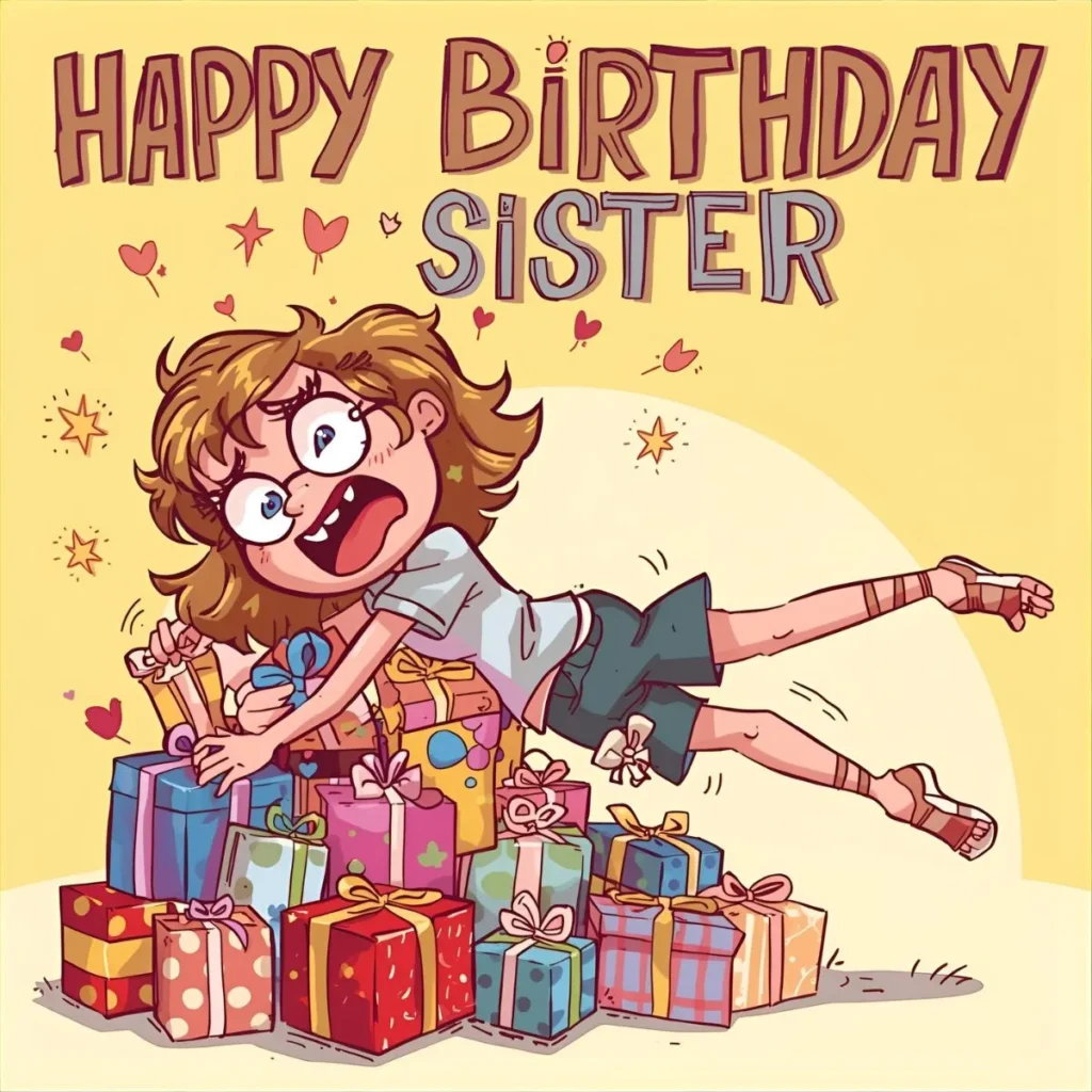 Funny Birthday Captions for Sister