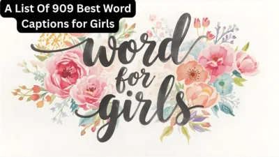 Word Captions for Girls