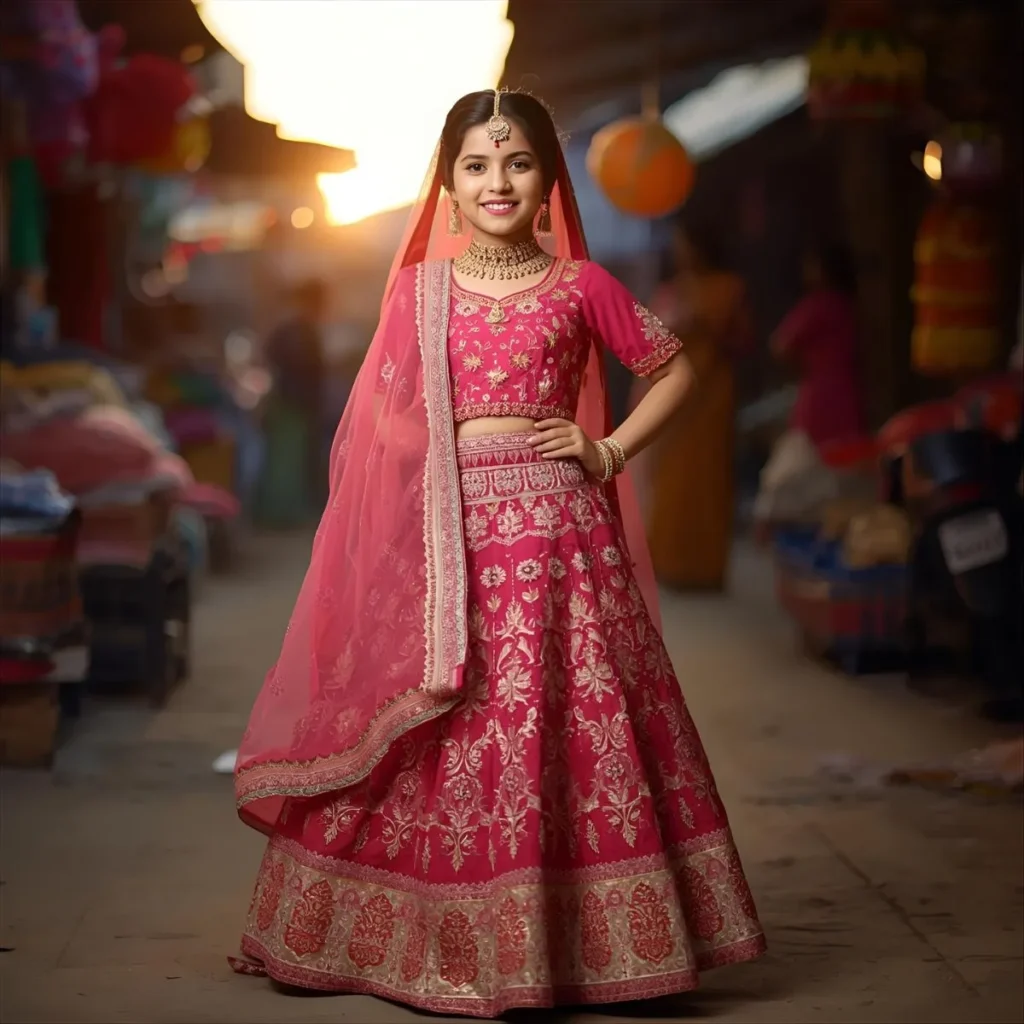 Captions for Ethnic Wear for Girl