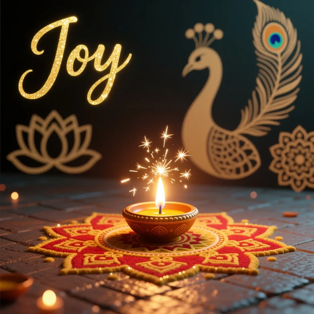 Cute Diwali Captions One Word 