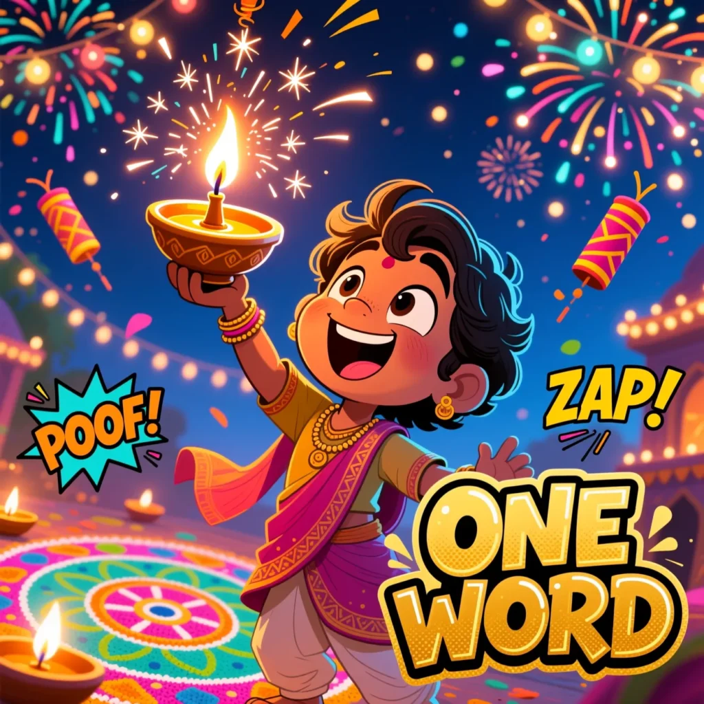  Funny Diwali Captions One Word